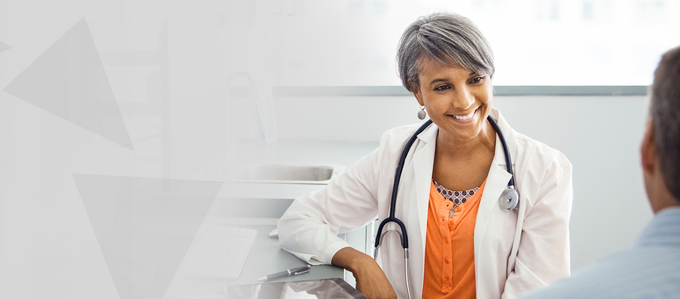 Doctor with patient
